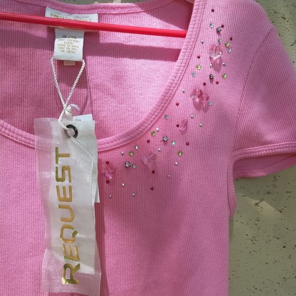 REQUEST PINK BEADS TOP XL - Picture 5 of 6
